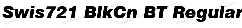 Swis721 BlkCn BT Regular字体转换